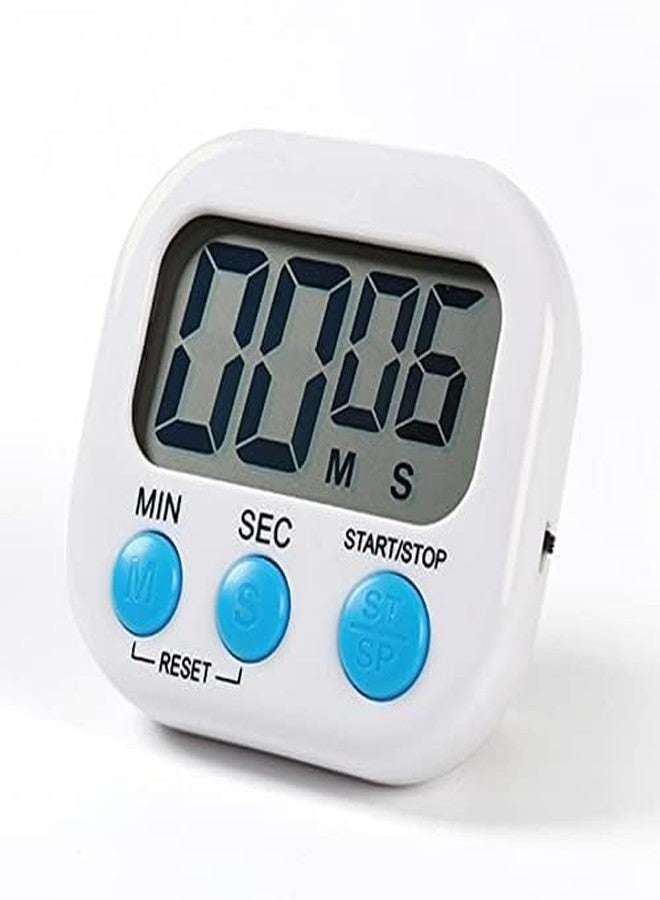YPTC Digital Kitchen Timer & Stopwatch, Countdown Large Digits, Magnetic Stand, for Cooking | Baking| Loud Alarm | Kids Study Teacher Shower Bathroom Oven Round Back Stand (Multicolor)(Pack of 1) - Image 1